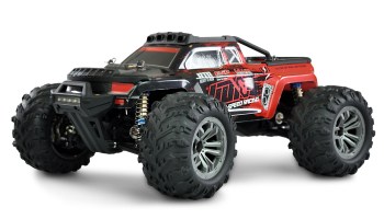 22608 Daphoenodon Monster Truck 4WD 1op12 met Gyro RTR, rood www.twr-trading.nl 01